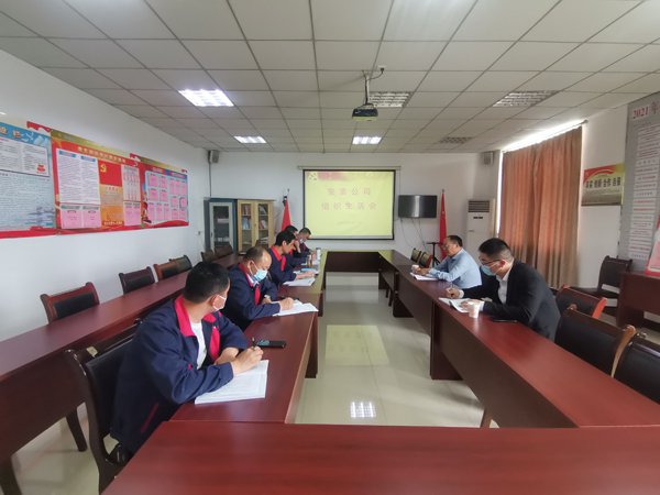 装置公司党支部召开组织生涯会