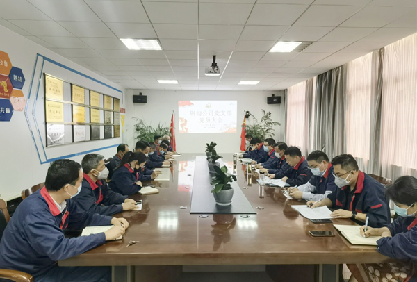 钢构公司党支部召开组织生涯会