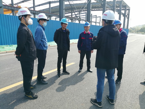 市生态情形局到钢构公司检查环保事情