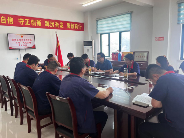 王伍升加入建材公司党支部主题党日运动